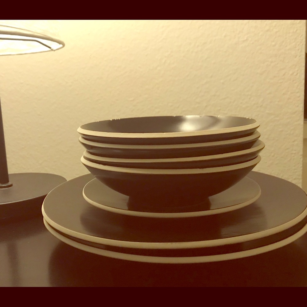 Sasaki 7-piece dinnerware (Black) - Made in Japan